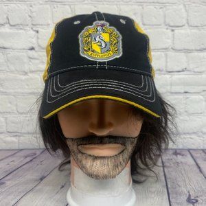 Harry Potter Hat Cap Snapback Yellow Black Universal Studios Hufflepuff Wizard